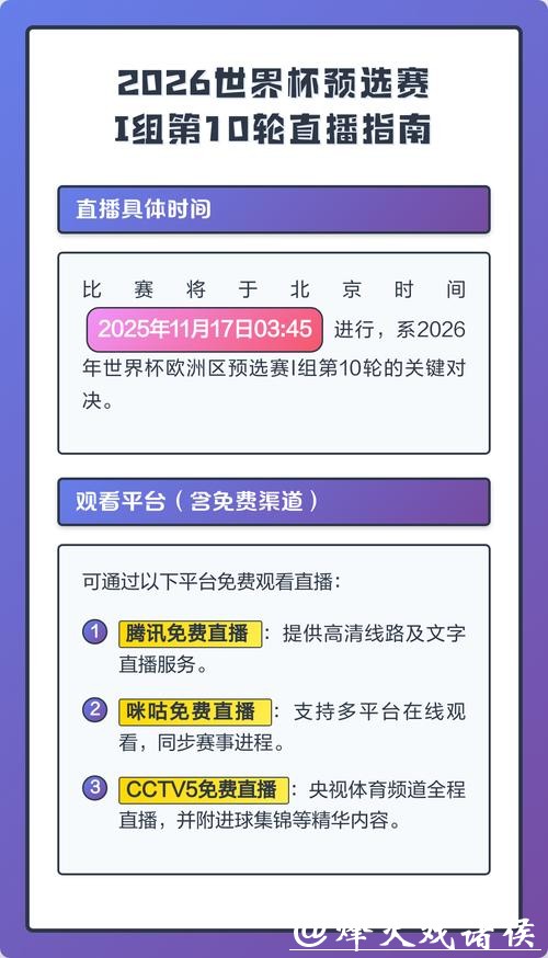 2026世界杯实时直播全程观看攻略